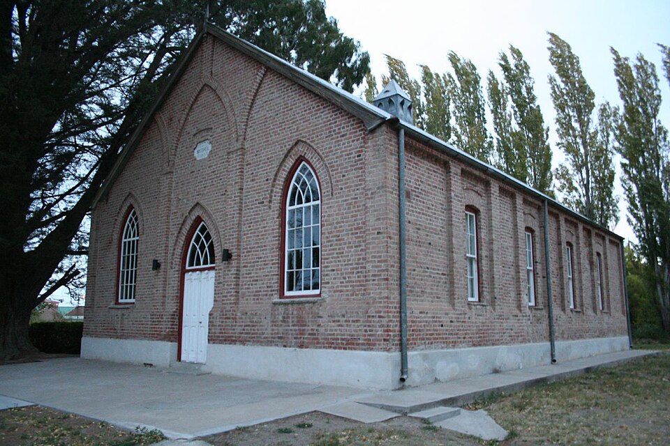 Capel Bethel in Gaiman, ’n Walliese kapel van rooibaksteen wat in 1912 gebou is
